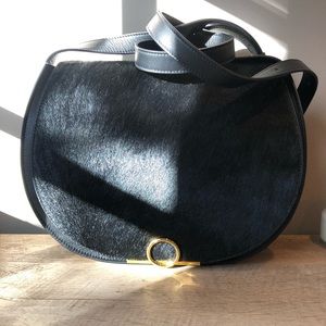 Cuyana Calf Hair Saddle Bag
